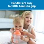 Dr. Brown's Milestones Baby's First Straw Cup, Training Cup with Weighted Straw, 9 oz/270 mL, BPA-free, 6m+, Coral, 1-Pack - Image 3