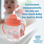 Dr. Brown's Milestones Baby's First Straw Cup, Training Cup with Weighted Straw, 9 oz/270 mL, BPA-free, 6m+, Coral, 1-Pack - Image 4