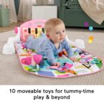 Fisher-Price Baby Playmat Glow and Grow Kick & Play Piano Gym, Pink Musical Learning Toy with Developmental Activities for Newborns 0+ Months - Image 3