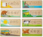 Melissa & Doug See & Spell Wooden Educational Toy with 8 Double-Sided Spelling Boards and 64 Letters Preschool Learning Activities, See & Spell Learning Toys for Kids Ages 4+ - Image 4