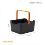 Fiskars Garden Tool Caddy, Portable Storage Organizer with Locking Handle and Removable Bin (Wall-Mountable) for Snips & Pruners, Durable Recycled Resin Carrier for Indoor & Outdoor Gardening - Image 3