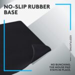 Logitech G840 XL Cloth Gaming Mouse Pad - 0.12 in Thin, Stable Rubber Base, Performance-Tuned Surface - Black - Image 4