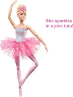Barbie Dreamtopia Twinkle Lights Ballerina Doll with Blonde Hair & Light-Up Feature Wearing Royal Headband & Pink Tutu - Image 5