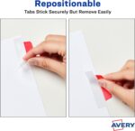 Avery Margin Ultra Tabs, 2.5" x 1", 2-Side Writable, Assorted Colors, 24 Repositionable Page Tabs (74768) - Image 3