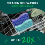 Scotch-Brite Odor Resist Non-Scratch Scrub Sponge, Dishwasher-Safe Kitchen Sponges that Resist Bacterial Odors, Multipurpose Dish Sponge for Gentle Cleaning, 6 Dish Sponges - Image 6