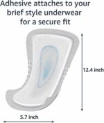 Amazon Basics Men's Incontinence Guards, Maximum Absorbency, Moisture-Wicking with Odor Protection, One Size Fits Most, 104 Count (2 Packs of 52) - Image 4