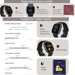 Fitbit Versa 4 Health and Fitness Smart Watch (Black/Graphite) with Built-in GPS, 6 Day Battery Life, S & L Bands, Bundle with 3.3foot Charge Cable, Wall Adapter, Screen Protectors & PremGear Cloth - Image 4