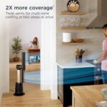 Shark TurboBlade Fan—Ultra-customizable bladeless tower fan, pivots, twists, oscillates 180°, circulates and propels air, 10 noise levels + 10 speeds, easy to clean, charcoal, TF202S - Image 5