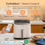 Cosori 9-in-1 TurboBlaze Air Fryer 6 Qt, Smart Control, 90°–450°F, Shake Reminders, Precise Heating for Even Results, Air Fry, Roast, Bake, Broil, Dry, Frozen, Proof, Reheat, Keep Warm, 120V, Cream - Image 3