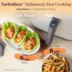 Cosori 9-in-1 TurboBlaze Air Fryer 6 Qt, Smart Control, 90°–450°F, Shake Reminders, Precise Heating for Even Results, Air Fry, Roast, Bake, Broil, Dry, Frozen, Proof, Reheat, Keep Warm, 120V, Cream - Image 4
