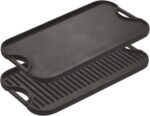 Lodge Pro-Grid Reversible Grill/Griddle - 20 Inches x 10.5 Inches - Dual-Sided Cast Iron Griddle - Double Burner Grill - Even Heat Distribution - PFAS-Free Non-Toxic Cookware | camping-cooking-utensils - Image 3