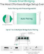 TP-Link Omada Point to Point Wireless Bridge Outdoor - 5GHz, 867Mbps, PtP&PtMP, 1km Range, 3 Gigabit Ports, PoE or DC Powered, IP65 Weatherproof, Preconfigured, Plug&Play(EAP211-Bridge KIT) - Image 4