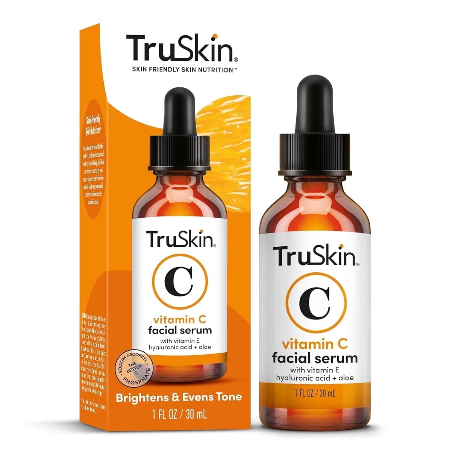 TruSkin Vitamin C Serum for Face - Anti Aging Face Serum with Hyaluronic Acid & Vitamin E - Brightening Formula for Improving Appearance of Dark Spots, Fine Lines & Wrinkles - All Skin Types, 1 fl oz - Image 4