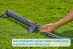 GARDENA 20570 | Up to 3800 sq ft - AquaZoom Adjustable Oscillating Yard Sprinkler, for Watering Large Area Lawn and Garden. Aquazoom Outdoor oscillating Sprinkler has Wide Heavy Duty Base. - Image 4