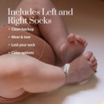 Owlet Accessory Fabric Sock for Dream Sock Baby Monitor, Fits Babies 0 to 18 Months, Dusty Rose (Sensor and Base Station Not Included) - Image 4