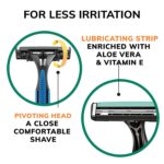 BIC Sensitive 2 Men's Disposable 2-Blade Razors, Sensitive Skin Shave for Dorm and Daily Grooming, 18-Pack - Image 7
