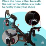 SELINA® Shoe Hanger for Peloton - Shoe Holder Accessory for Peloton - Must Have Accessory for The Peloton Bike and Peloton Bike Plus - Shoe Hook Compatible with Your Peloton Bike (Single - Black) - Image 5
