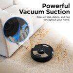 Shark Matrix Plus 2in1 Robot Vacuum & Mop with Sonic Mopping, Matrix Clean, Home Mapping, HEPA Bagless Self Empty Base, CleanEdge, for Pet Hair, WiFi, Compatible with Alexa, Black/Gold (AV2613WA) - Image 3