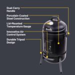 Char-Broil Bullet Charcoal Smoker 16" - 18202075,Black - Image 4