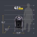 Char-Broil Bullet Charcoal Smoker 16" - 18202075,Black - Image 5
