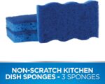 Dawn Non-Scratch Kitchen Dish Sponges, Blue (Pack of 3) - Image 2