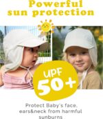FURTALK Baby Sun Hat with Neck Flap UPF 50+ Adjustable Baby Boys Girls Summer Beach Hat for Traveling Swim Hat - Image 3