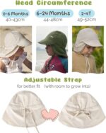 FURTALK Baby Sun Hat with Neck Flap UPF 50+ Adjustable Baby Boys Girls Summer Beach Hat for Traveling Swim Hat - Image 4