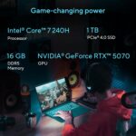 ASUS V16 16" WUXGA 144Hz Gaming Laptop, Intel® Core™ 7 240H, RTX™ 5070, 16GB DDR5 RAM, 1TB SSD, V3607VP-DS74, Matte Black - Image 3