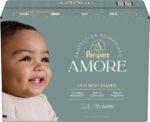 Pampers Amore, Size 3 (13-26 lbs), 116 Count, Our Best Diaper – Hypoallergenic & Fragrance Free, Up to 100% Leakproof, Soft as Cashmere - Image 5