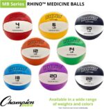 Champion Sports Leather Medicine Balls – Durable Weighted Balls for Strength, Core & Conditioning Training - Image 3