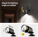 Rechargeable Battery Operated Motion Sensor Light, 4000mAh Battery Powered Spotlight 600 Lumen Outdoor IP65 Waterproof for Porch, Yard, Wall, Garden - Image 5