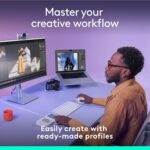 Logitech MX Creative Console, 9 Customizable LCD Keys, Stream Deck Accessories, Control Dial for Graphic Design, Adobe, Zoom, Spotify - Pale Grey, 3-Month Adobe Creative Cloud Membership - Image 3