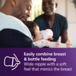 Philips Avent Natural Response Baby Gift Set - 3X 4oz Pink Bottles with Slow Flow Nipples (Flow 2), 1x 9oz Pink Bottle with Medium Flow Nipples (Flow 3), 2X Soothie Pacifiers 0-3m, SCD838/03 - Image 4