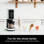 Ninja CREAMi Ice Cream Maker, 5 One-Touch Programs, Includes (2) 16oz Pints with Lids, Transform Frozen Bases to Ice Cream, Sorbets, Milkshakes, Vegan, Dairy-Free Options, NC300 White (Renewed) - Image 4