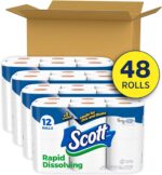 Scott Rapid-Dissolving Toilet Paper, 48 Double Rolls, Septic-Safe, Toilet Paper - Image 2