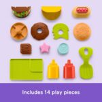 Fisher-Price Baby Push Toy 4-in-1 Snack Cart Walker Learning Activity, 14 Pieces for Pretend Play Infants Ages 6+ Months, Multilanguage Version - Image 5