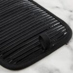 KitchenAid Quilted Cotton Terry Cloth Oven Mitt, Pot Holder, Kitchen Towel 4-Pack Set, Heat Resistant, Silicone Grip, Gift Set, Matte Black, 16"x26", 7"x13" & 7"x10" - Image 5