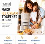 BLACK+DECKER Ice Cream Maker for Families & Kids – Make Protein, Keto & Dairy-Free Ice Cream, Gelato & Milkshakes at Home – Easy Creamy Pint Machine with Mix-Ins - Image 3