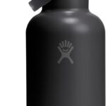 Hydro Flask Water Bottle - Insulated Stainless Steel - Wide Straw Lid, Non Spill, Leakproof in 64 Oz Tonal Black