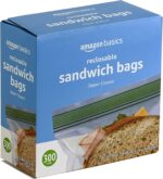 Amazon Basics Resealable Double Zipper Sandwich Storage Bags for Food Storage, 300 Count (Previously Solimo) - Image 3