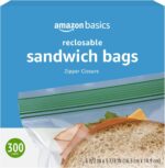 Amazon Basics Resealable Double Zipper Sandwich Storage Bags for Food Storage, 300 Count (Previously Solimo) - Image 5
