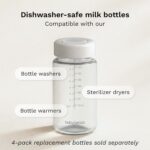 Baby Brezza All Day Portable Breastmilk Cooler, Large 20z Capacity, Insulated Travel Bottle Includes 2 Ice Packs + 2 Bottles, Black - Image 4