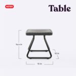 Keter Rio 3 Piece Resin Wicker Patio Furniture Set with Side Table and Outdoor Chairs for Front Porch and Backyard Decor, Dark Grey - Image 3