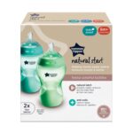 Tommee Tippee Natural Start Baby Bottle, 11oz, Thicker Feed, Breast-Like Nipple for Babies 6 Months+, Green and Teal, 2 Count - Image 6