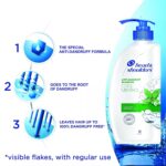 Head & Shoulders Anti Dandruff Shampoo, 2 Pack, Cool Menthol Scent Refreshes and Cleanses Scalp, Daily Use For all Hair Types, 22 oz Pump Bottles - Image 4