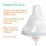 Evenflo Feeding Balance + Wide Neck BPA-Free Silicone Medium Flow Baby Bottle Nipple - 3 Months+, 6ct - Image 3