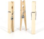 Clorox Wood Clothespins with Spring – Value Pack Set of 50 | Rust Resistant, Heavy-Duty Coil, Non-Slip Grip for Line Drying Laundry, Chip Clips, Crafts, 50 Pack - Image 5