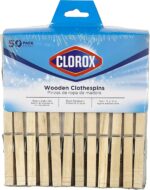 Clorox Wood Clothespins with Spring – Value Pack Set of 50 | Rust Resistant, Heavy-Duty Coil, Non-Slip Grip for Line Drying Laundry, Chip Clips, Crafts, 50 Pack - Image 6