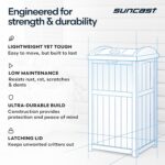 Suncast 33 Gallon Durable Resin Hideaway Outdoor Garbage Can with Secure Lid and Wicker Design for Home Backyards, Decks, or Patios, Java Brown - Image 5