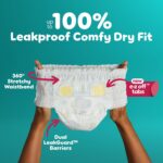 Pampers Diapers - Swaddlers 360° - Size 5, 116 Count, up to 100% Leakproof Comfy Dry Fit, Designed for Easy Changes, Pull On Baby Diaper (Packaging May Vary) - Image 3